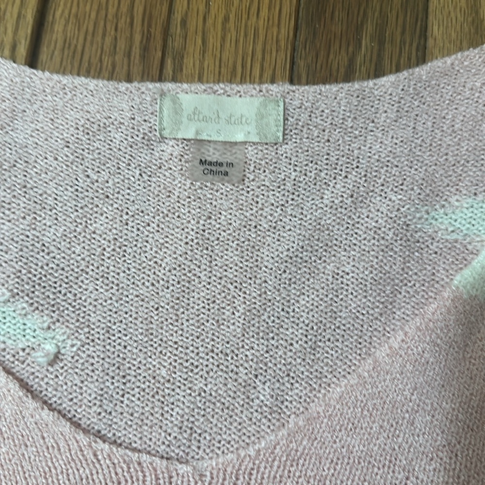 ALTAR’D STATE pink star sweater - Picture 3 of 3